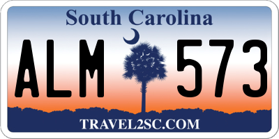 SC license plate ALM573
