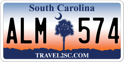 SC license plate ALM574