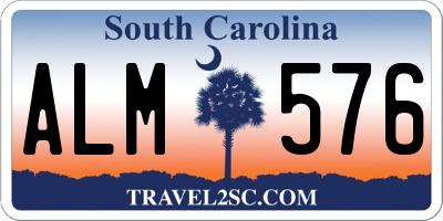 SC license plate ALM576