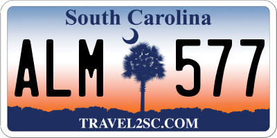 SC license plate ALM577