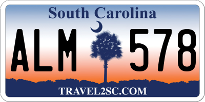 SC license plate ALM578