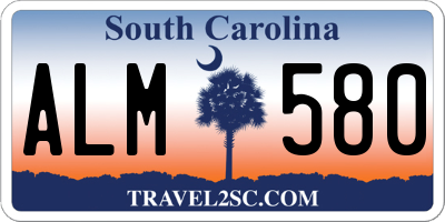 SC license plate ALM580