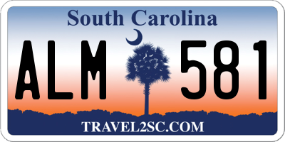 SC license plate ALM581