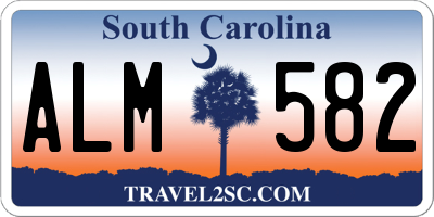 SC license plate ALM582