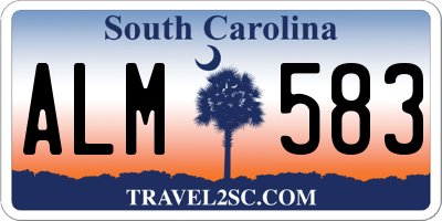 SC license plate ALM583