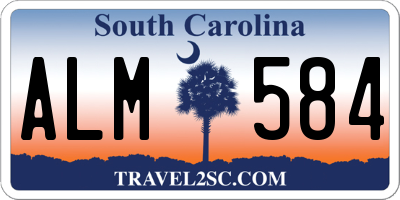 SC license plate ALM584