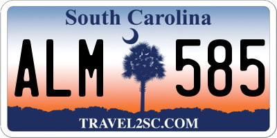 SC license plate ALM585