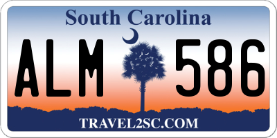 SC license plate ALM586