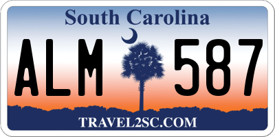 SC license plate ALM587