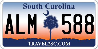SC license plate ALM588