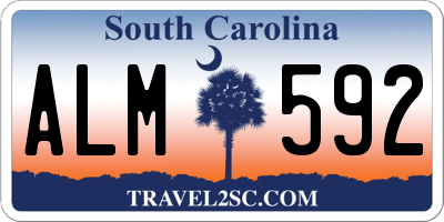 SC license plate ALM592