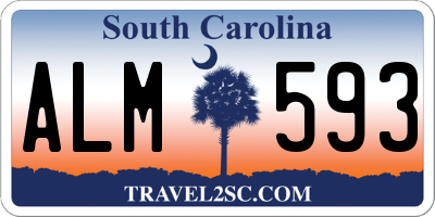 SC license plate ALM593