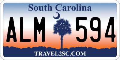 SC license plate ALM594