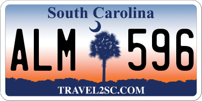 SC license plate ALM596