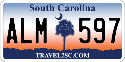SC license plate ALM597