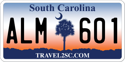 SC license plate ALM601