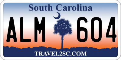 SC license plate ALM604