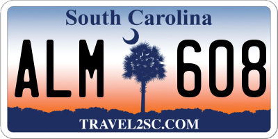SC license plate ALM608