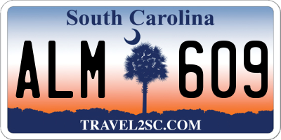 SC license plate ALM609