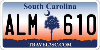 SC license plate ALM610