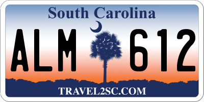 SC license plate ALM612