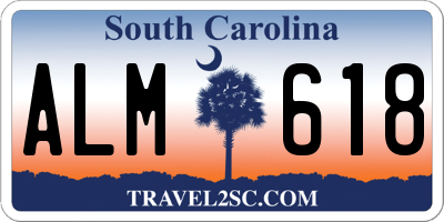 SC license plate ALM618