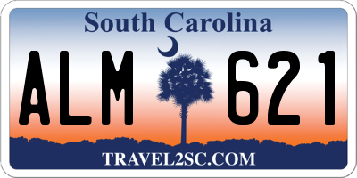 SC license plate ALM621