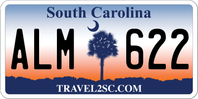SC license plate ALM622