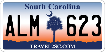 SC license plate ALM623