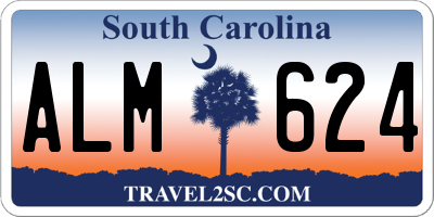 SC license plate ALM624