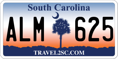 SC license plate ALM625