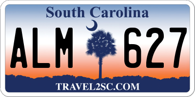 SC license plate ALM627