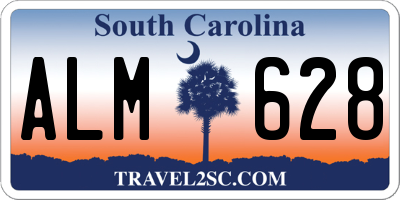 SC license plate ALM628