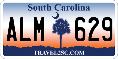 SC license plate ALM629