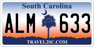 SC license plate ALM633