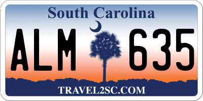 SC license plate ALM635