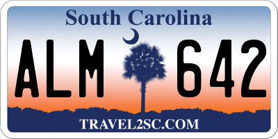 SC license plate ALM642