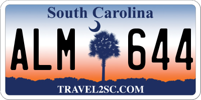 SC license plate ALM644