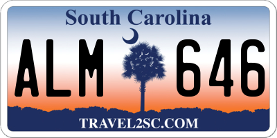 SC license plate ALM646
