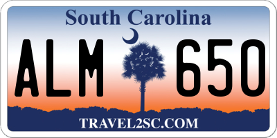 SC license plate ALM650