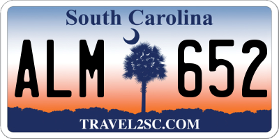 SC license plate ALM652