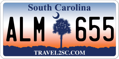 SC license plate ALM655