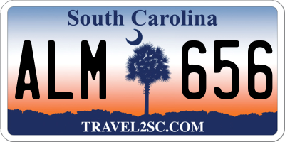 SC license plate ALM656