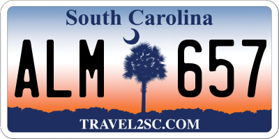 SC license plate ALM657