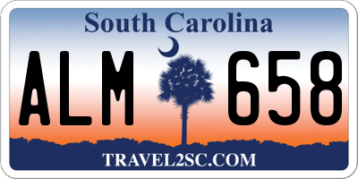 SC license plate ALM658