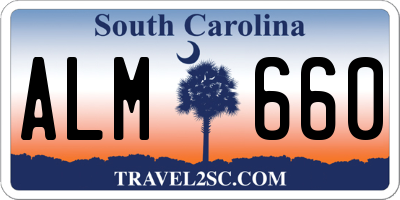 SC license plate ALM660