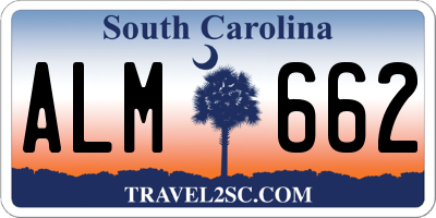 SC license plate ALM662