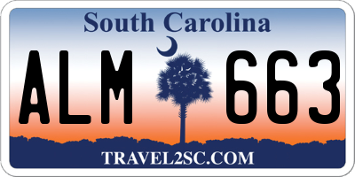 SC license plate ALM663