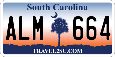 SC license plate ALM664