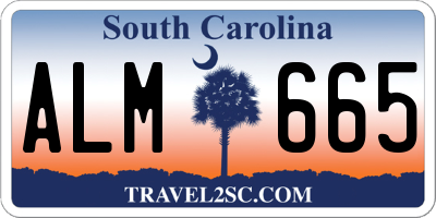 SC license plate ALM665